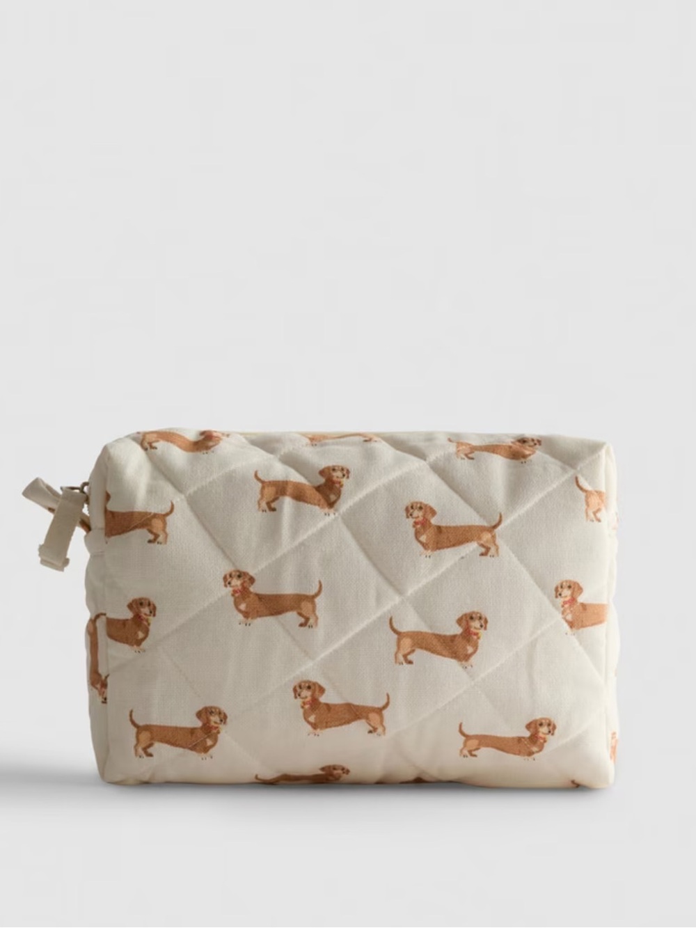 Dachshund Quilted Makeup Bag dog puppy